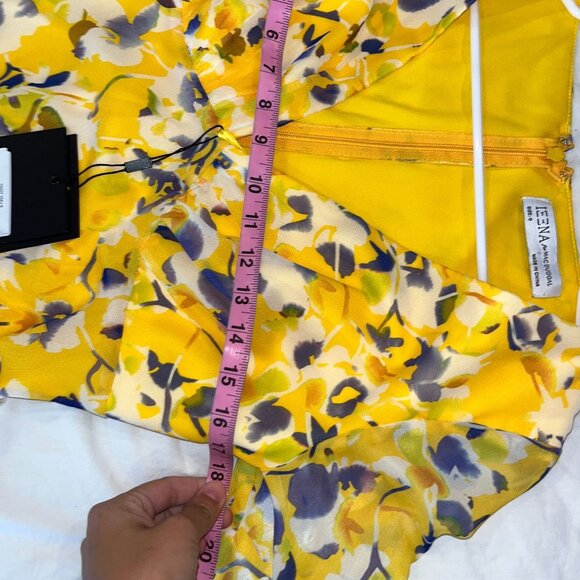 NWT. Ieena for Mac Duggal 70207 Bell Sleeve Floral Print Dress Size 6 - Picture 10 of 13